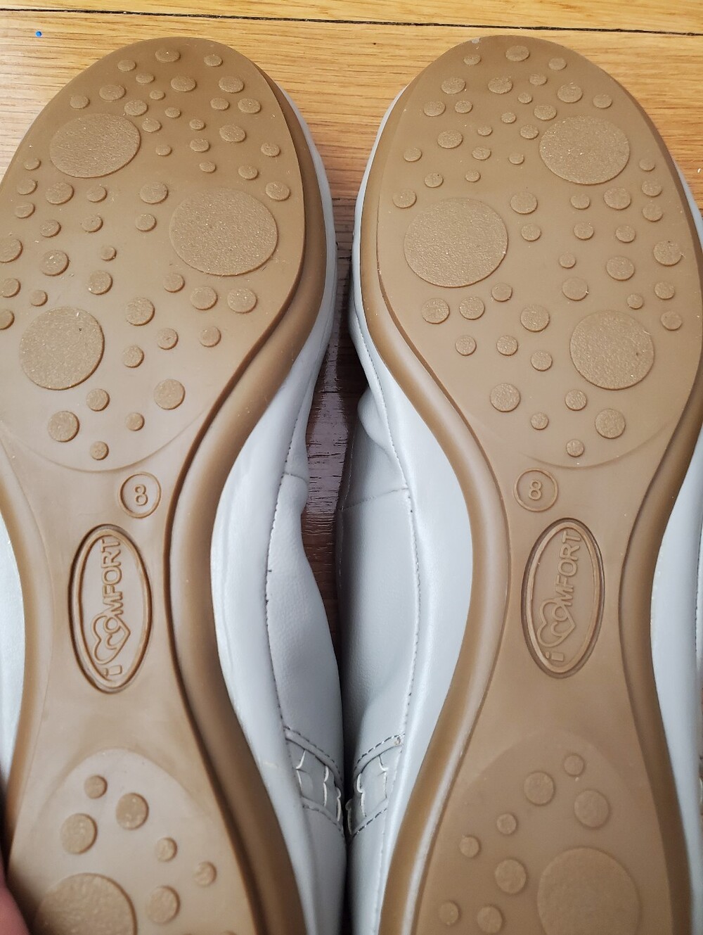 Women's Light Gray Slip-On Ballet Flats - Picture 10 of 11